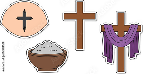 Christian symbols of faith and sacrifice