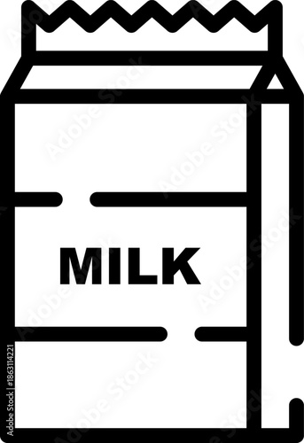 Rounded  Stroke Milk Icon
