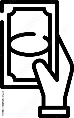 Rounded  Stroke Pay Icon