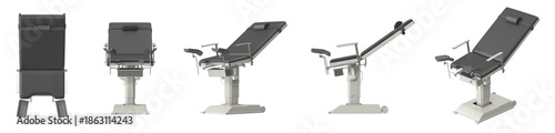 Modern gynecological examination table with adjustable features and comfortable padding