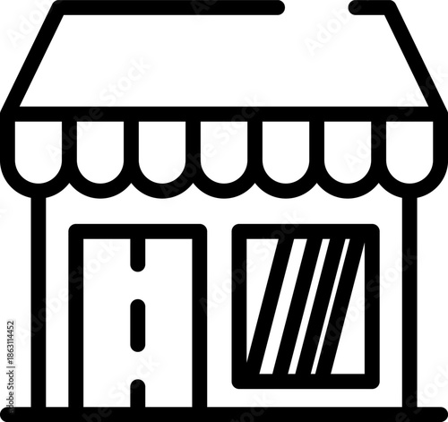 Rounded  Stroke Store Icon