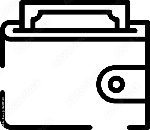 Rounded  Stroke Wallet Icon