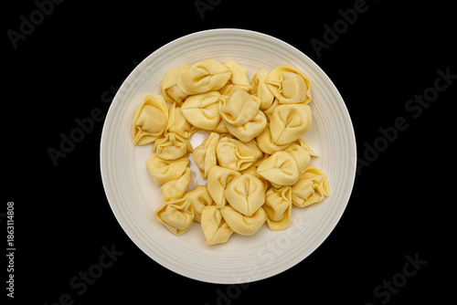 Cheese tortellini, a traditional Italian filled pasta dish