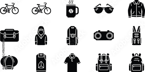 Celebrating Men's Day with Icons of Modern Lifestyle and Activities