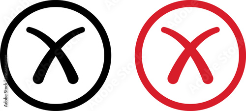 Two circular x symbols