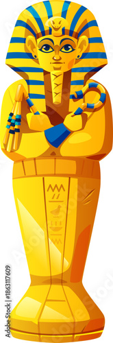 Golden Pharaoh Sarcophagus
