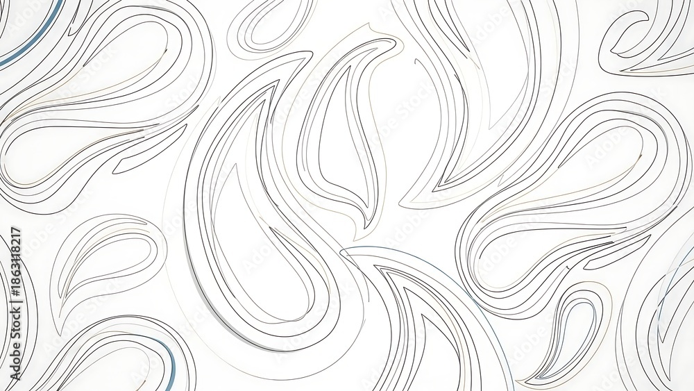 Fototapeta premium Abstract Black and White Swirling Pattern Design.
