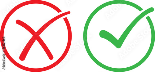 Check and cross mark symbols