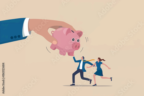 The struggle of a couple facing a financial crisis as their piggy bank savings are depleted