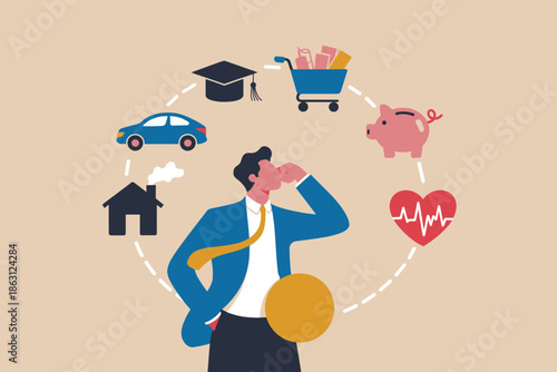 A man's financial planning journey towards achieving his diverse life goals