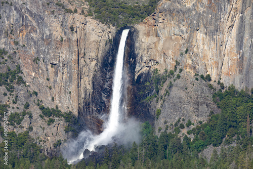 Bridalveil fall at Yosemite in spring