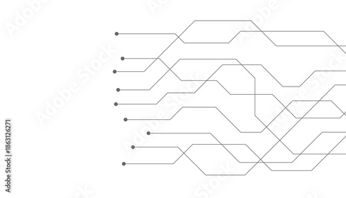 Abstract futuristic circuit board Illustration, Circuit board with various technology elements. Circuit board pattern for technology background. Vector illustration