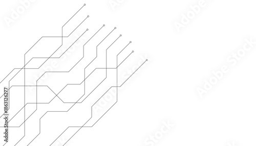 Abstract futuristic circuit board Illustration, Circuit board with various technology elements. Circuit board pattern for technology background. Vector illustration