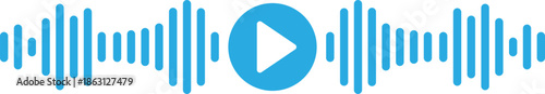 Audio wave with play button