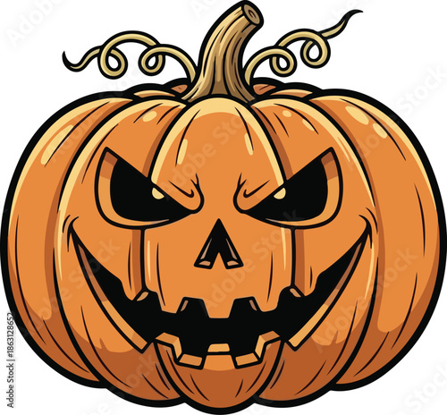  Spooky jack'o-lantern vector.eps
