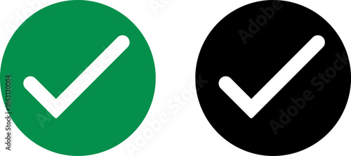Green and black checkmarks