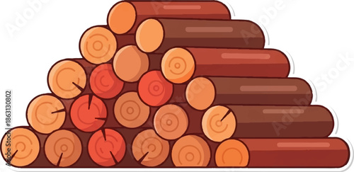Stacked firewood logs, showing circular cross-sections with rings and grain details