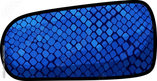 Horizontal rounded dark blue shape with a tiled, scaly texture and subtle gradient for a dimensional look