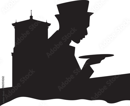 Museum Poster Silhouette Design – Minimal Curated Graphic with Archival and Cultural Style