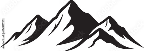 Mountain silhouette illustration