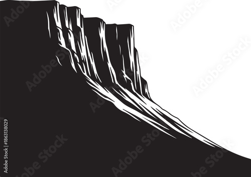 Rocky cliffside slope