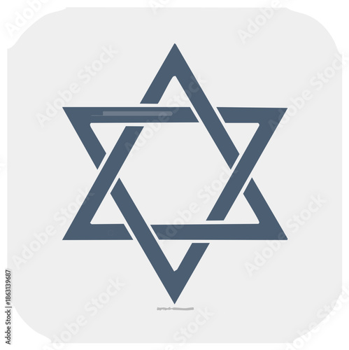 Star of David Symbol Icon Religious Jewish Sign Israel Judaism Culture Graphic