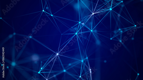 Digital communication matrix. Information flows. Technological background of neural networks. 3D rendering.