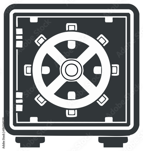 Secured financial vault with heavy duty dial and locking mechanism for safety and protection