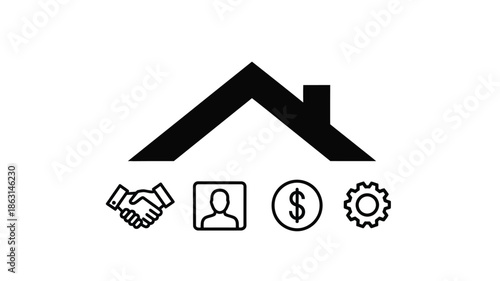 A striking black silhouette of a sliced citrus fruit likely an orange silhouette