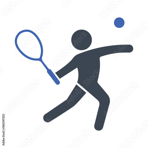 Person holding a racket icon
