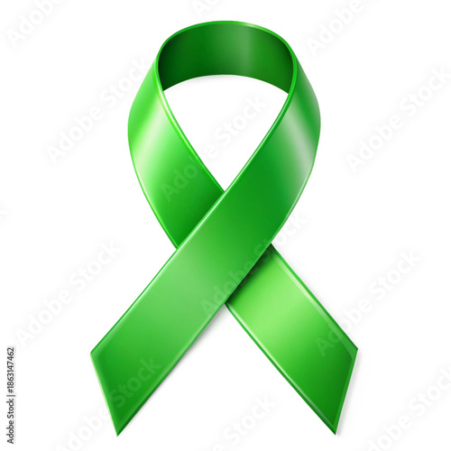 Green ribbon awareness symbol