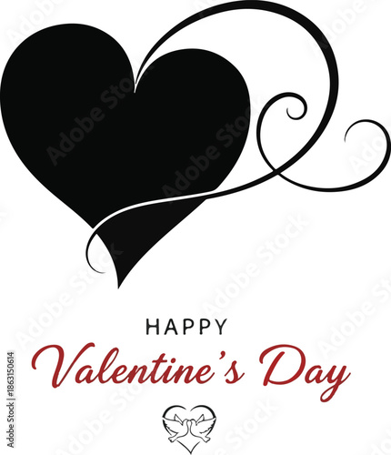 PriValentine's day greeting card with heart designnt