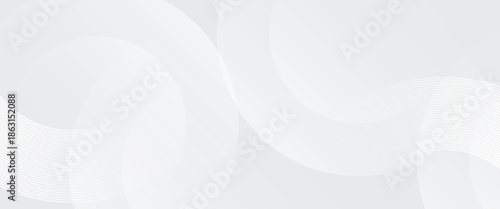 Modern shiny white circle lines pattern. Abstract white glowing geometric lines on gray background. abstract circle line background.