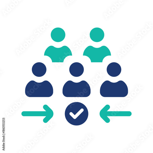 Unified Consensus icon set for agreement, teamwork and decision making interface design