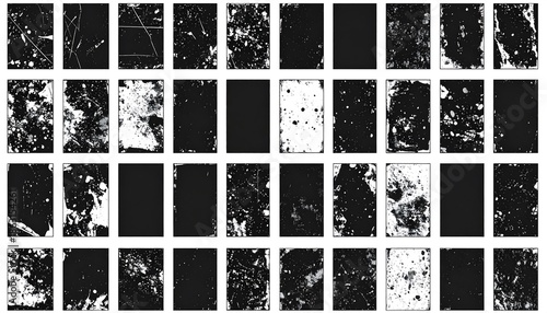 Abstract Black and White Textures - A Collection of Varied Designs.