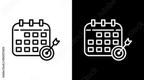 Calendar White Icon Set Vector 