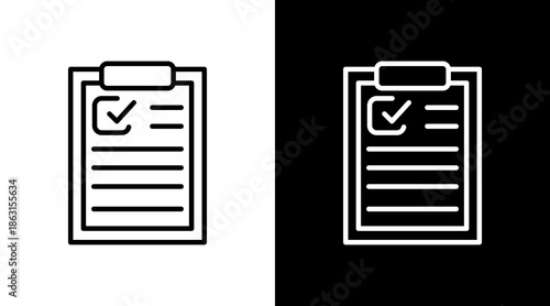 Report White Icon Set Vector 