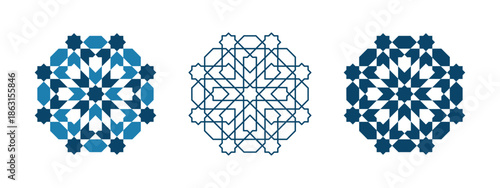 Moroccan Geometric Tile Pattern Seamless Islamic Mosaic Background