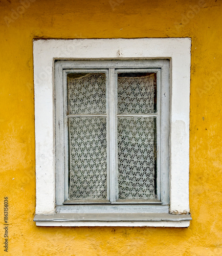 old window in the old wall