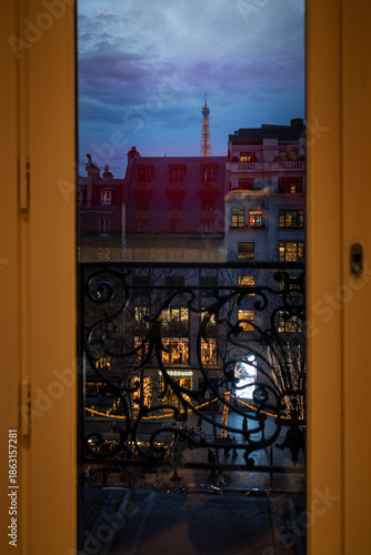 The Eiffel Tower and the magnificent buildings of the Champs-Élysées at the end of the day 2