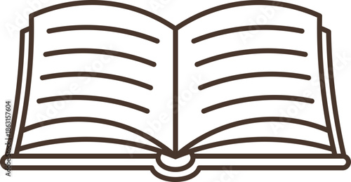 Illustration of book vector shape