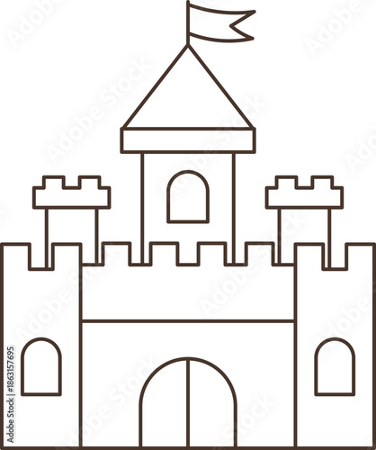 Illustration of castle baby toy vector