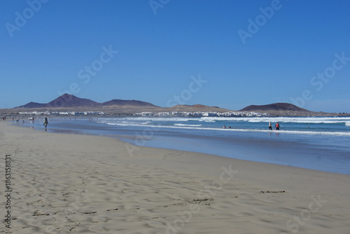 famara beach, famara cliff, famara, lanzarote, canary islands, spain, November 2025, holiday, rocks, volcanic island