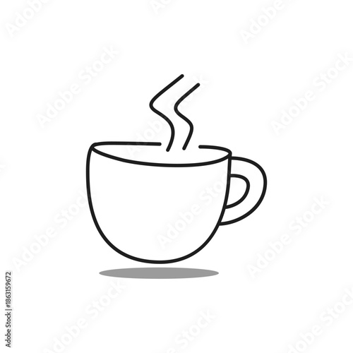 Cup of tea symbol vector sign isolated on white background illustration for graphic and web design.