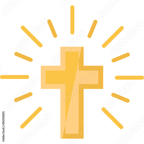 Religion cross icon vector illustration on white background
