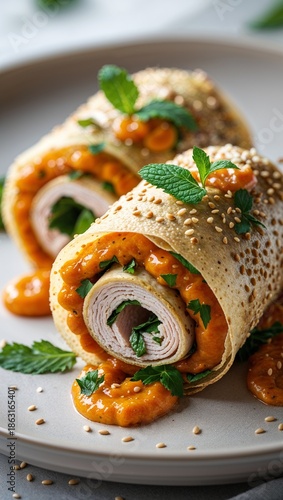 grilled salmon steak with vegetables