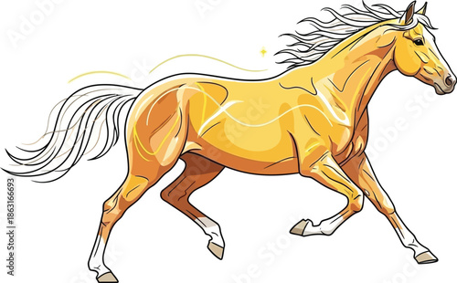 Pastry Chef Whisking Cream Illustration