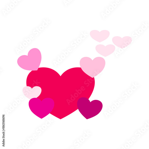 Heart pink Valentine day