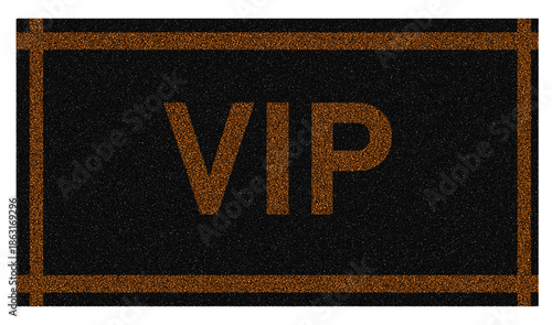 Asphalt parking lot space with VIP text. Top down view vector