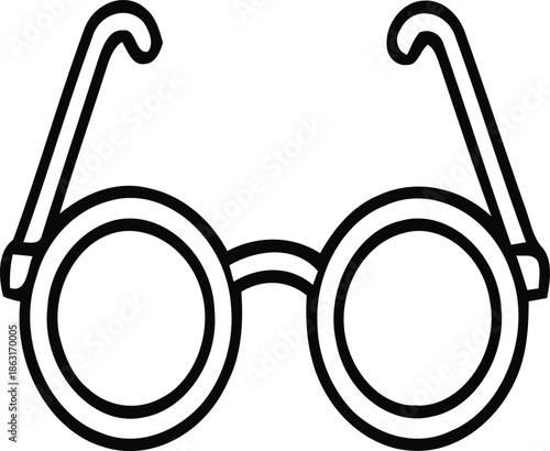 Simple line art illustration of glasses
